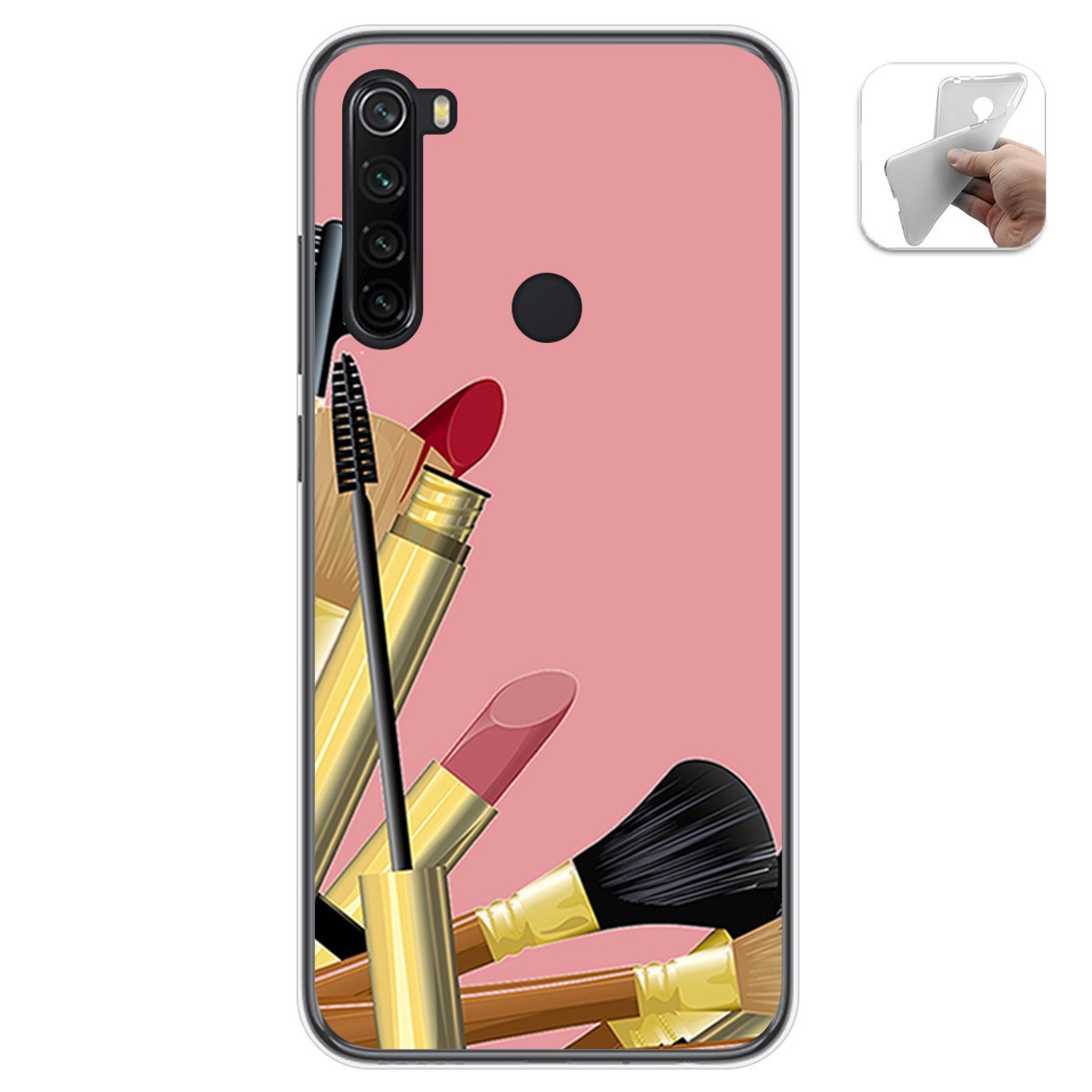Funda Gel Tpu para Xiaomi Redmi Note 8T diseño Brochas Dibujos