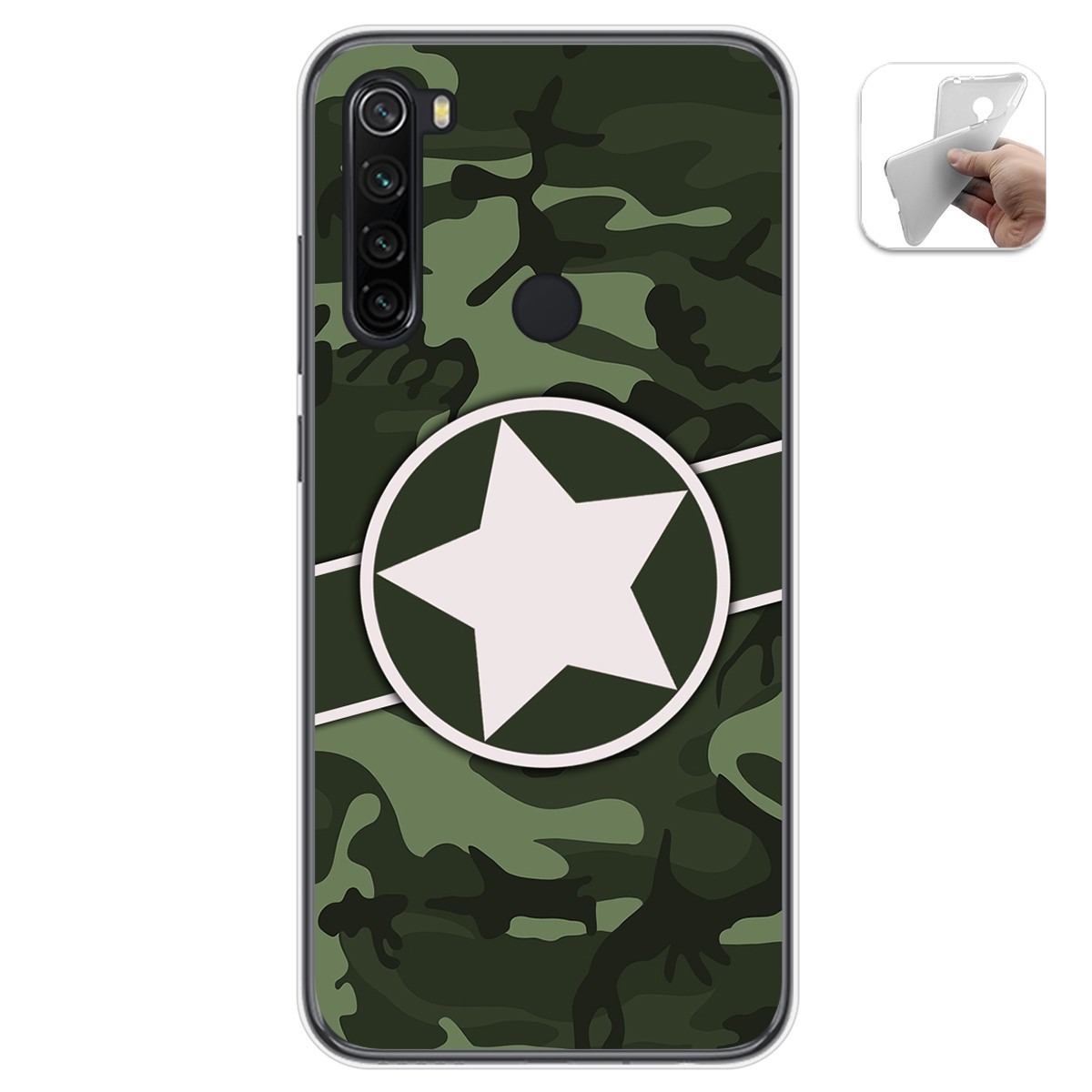 Funda Gel Tpu para Xiaomi Redmi Note 8T diseño Camuflaje 01 Dibujos