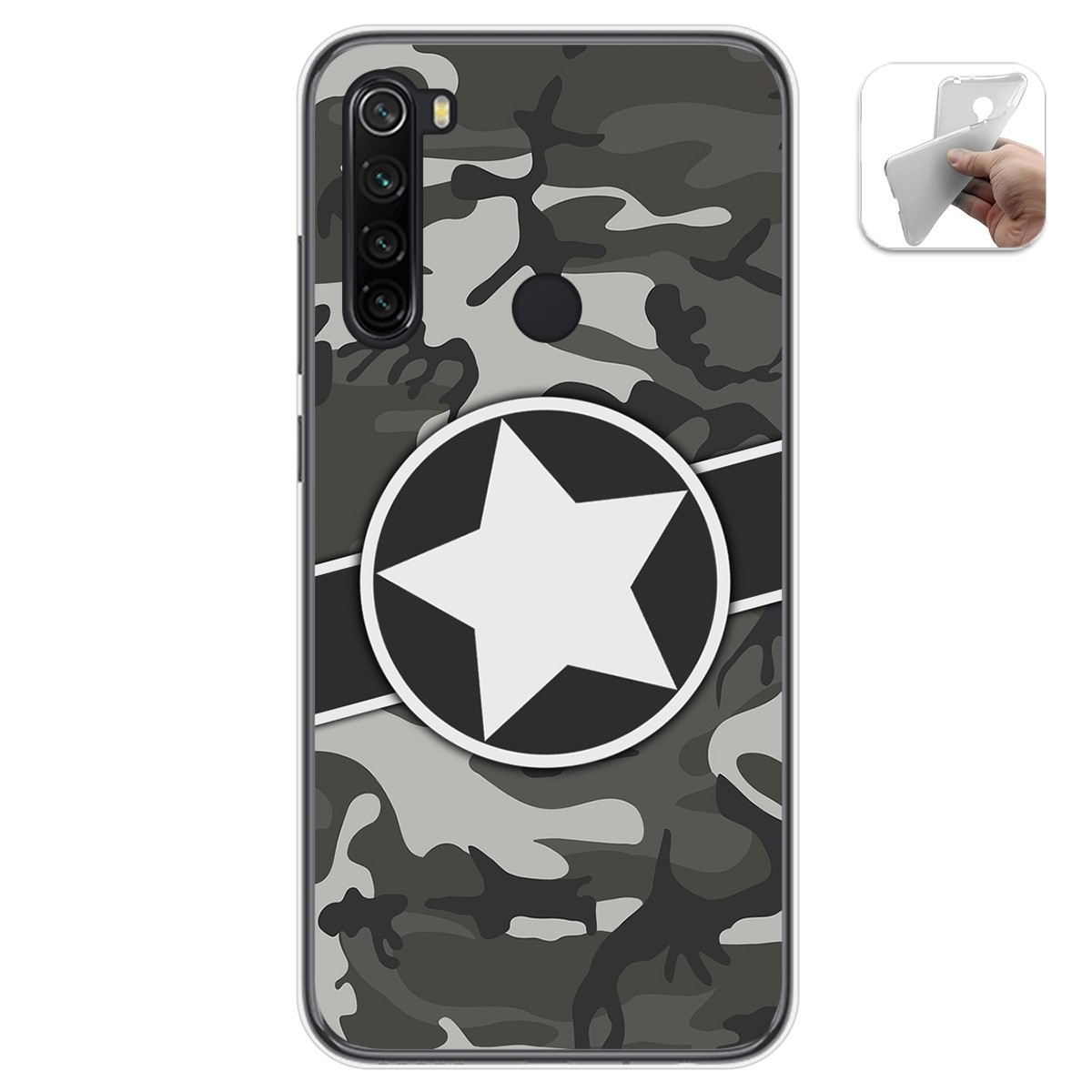Funda Gel Tpu para Xiaomi Redmi Note 8T diseño Camuflaje 02 Dibujos