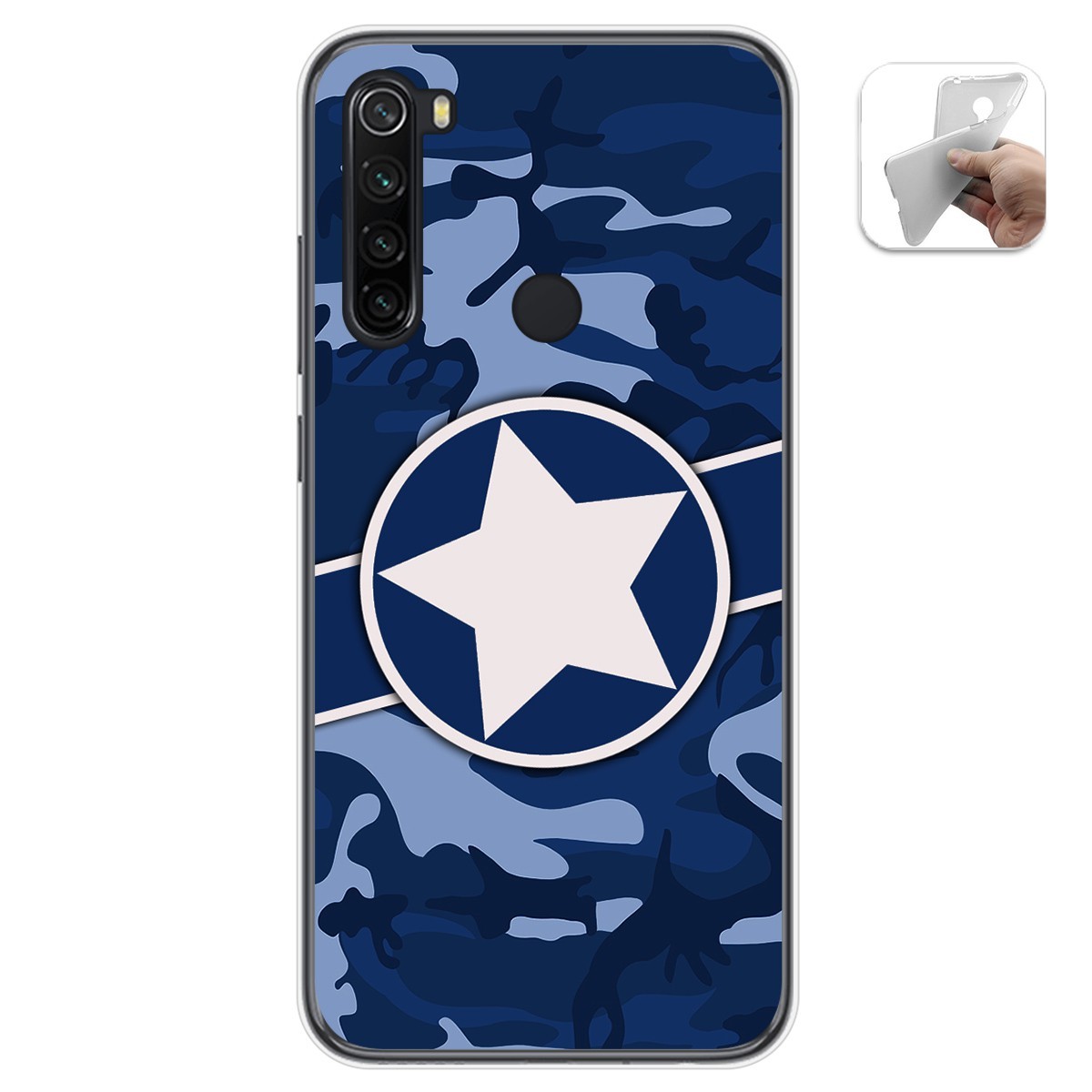 Funda Gel Tpu para Xiaomi Redmi Note 8T diseño Camuflaje 03 Dibujos