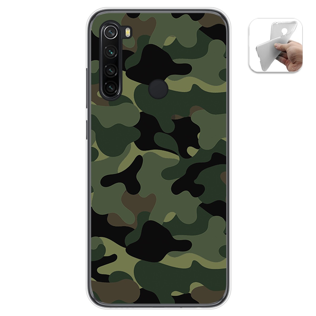 Funda Gel Tpu para Xiaomi Redmi Note 8T diseño Camuflaje Dibujos