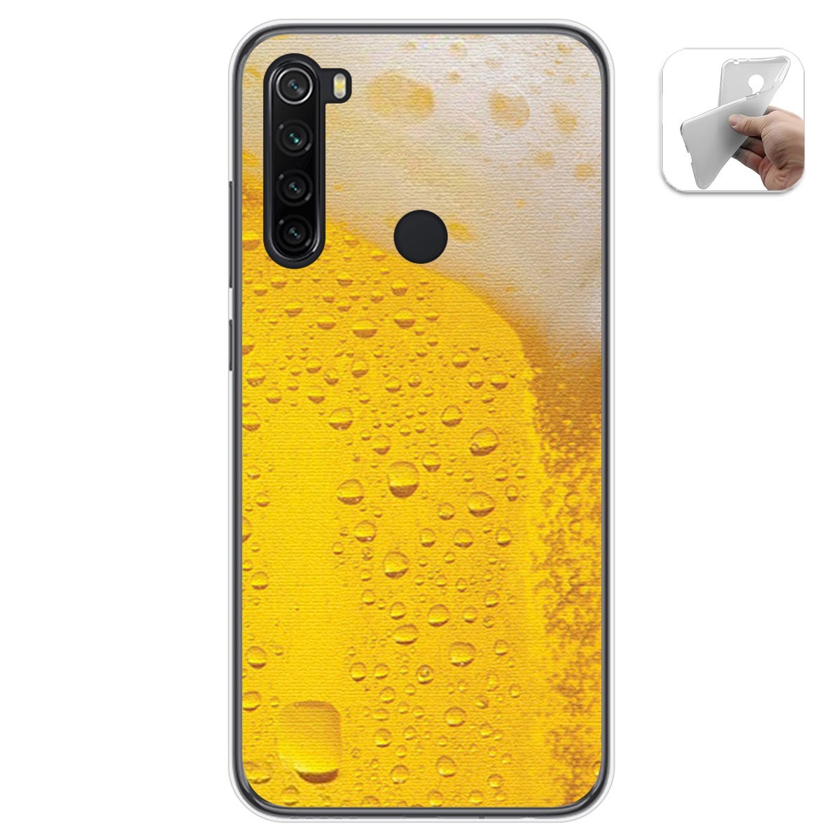 Funda Gel Tpu para Xiaomi Redmi Note 8T diseño Cerveza Dibujos