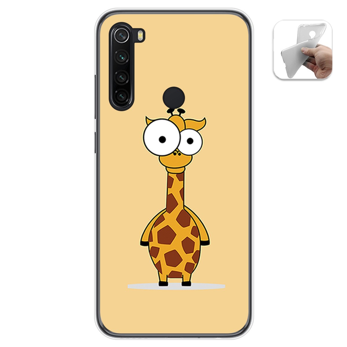 Funda Gel Tpu para Xiaomi Redmi Note 8T diseño Jirafa Dibujos