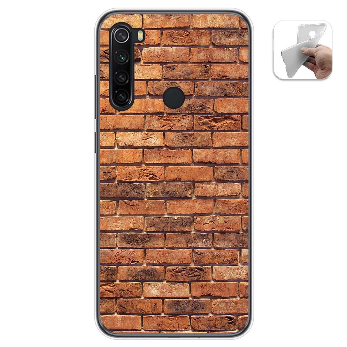 Funda Gel Tpu para Xiaomi Redmi Note 8T diseño Ladrillo 04 Dibujos