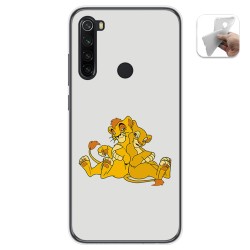 Funda Gel Tpu para Xiaomi Redmi Note 8T diseño Leones Dibujos