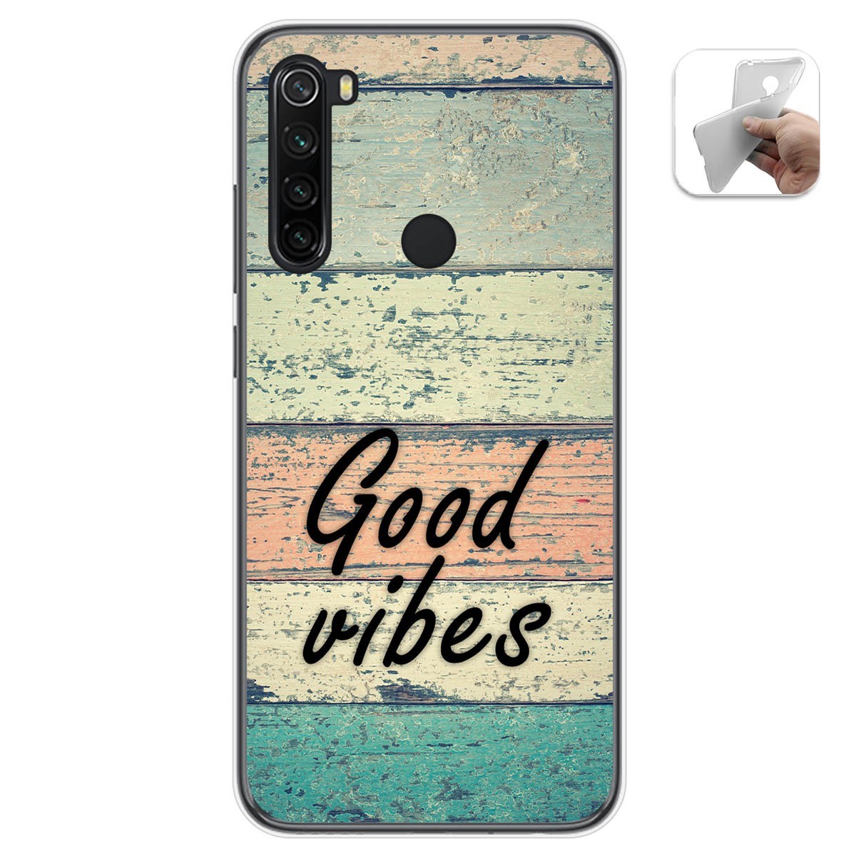Funda Gel Tpu para Xiaomi Redmi Note 8T diseño Madera 01 Dibujos