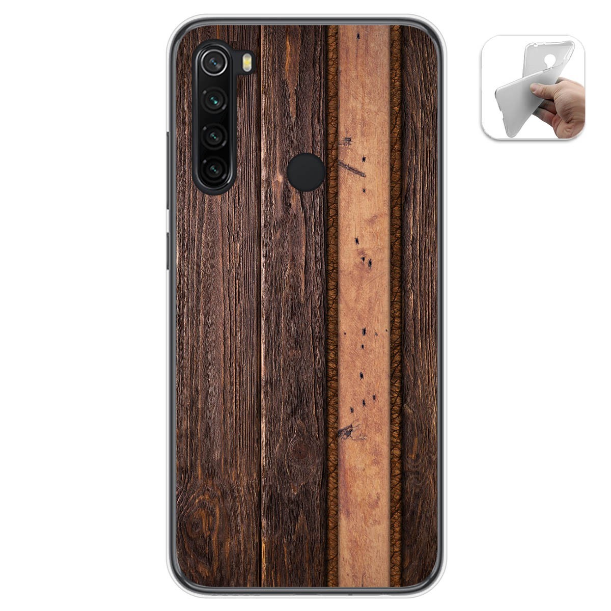 Funda Gel Tpu para Xiaomi Redmi Note 8T diseño Madera 05 Dibujos