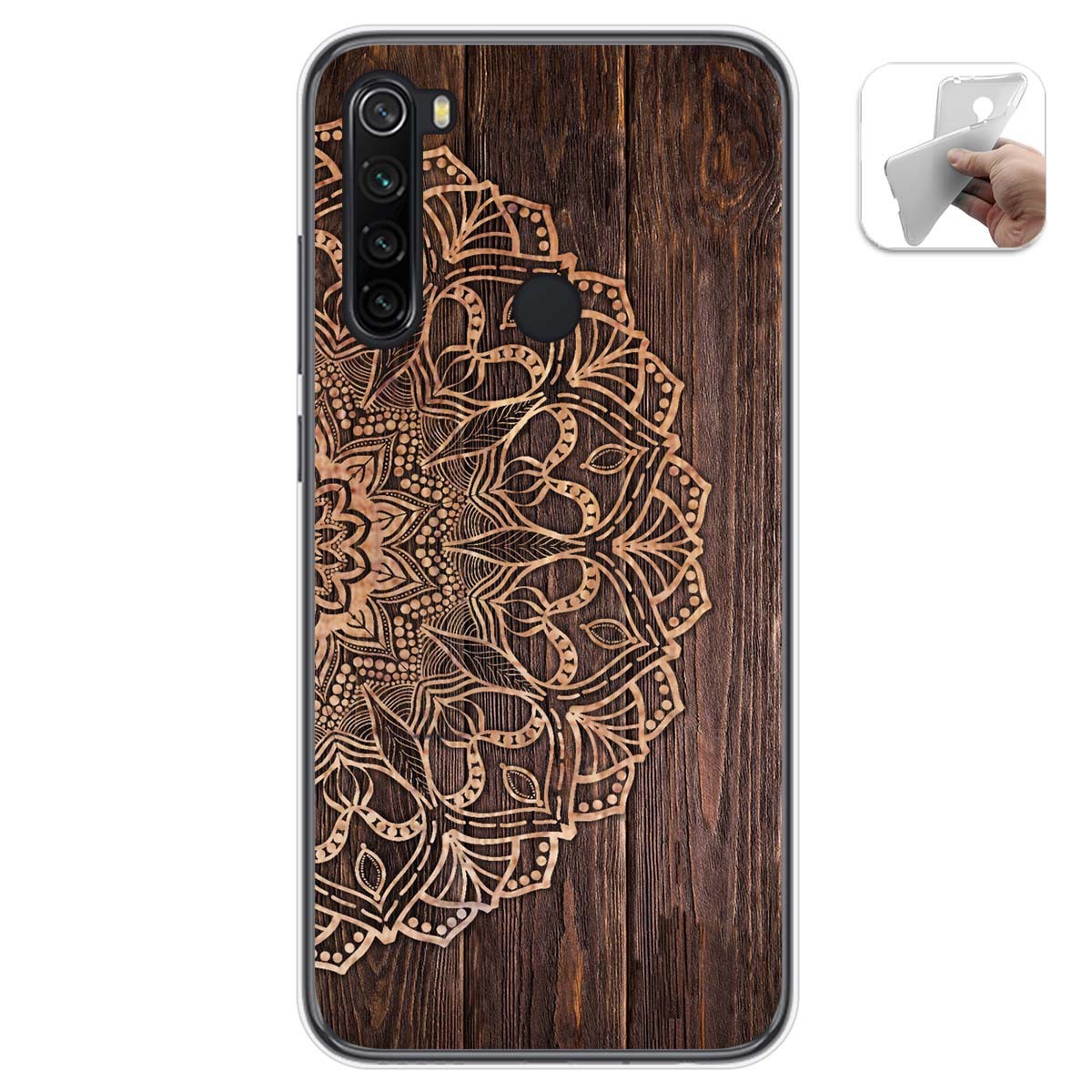 Funda Gel Tpu para Xiaomi Redmi Note 8T diseño Madera 06 Dibujos