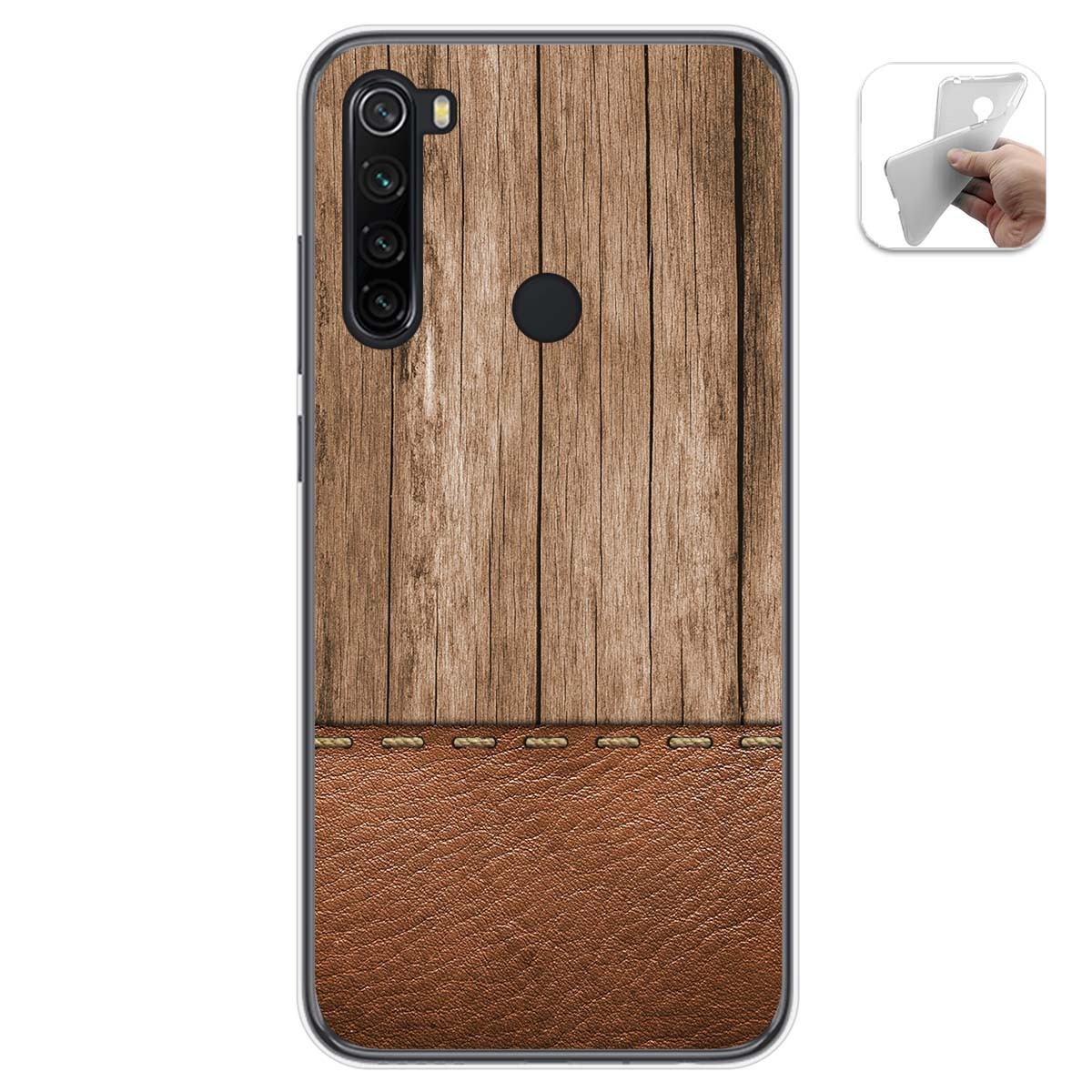 Funda Gel Tpu para Xiaomi Redmi Note 8T diseño Madera 09 Dibujos
