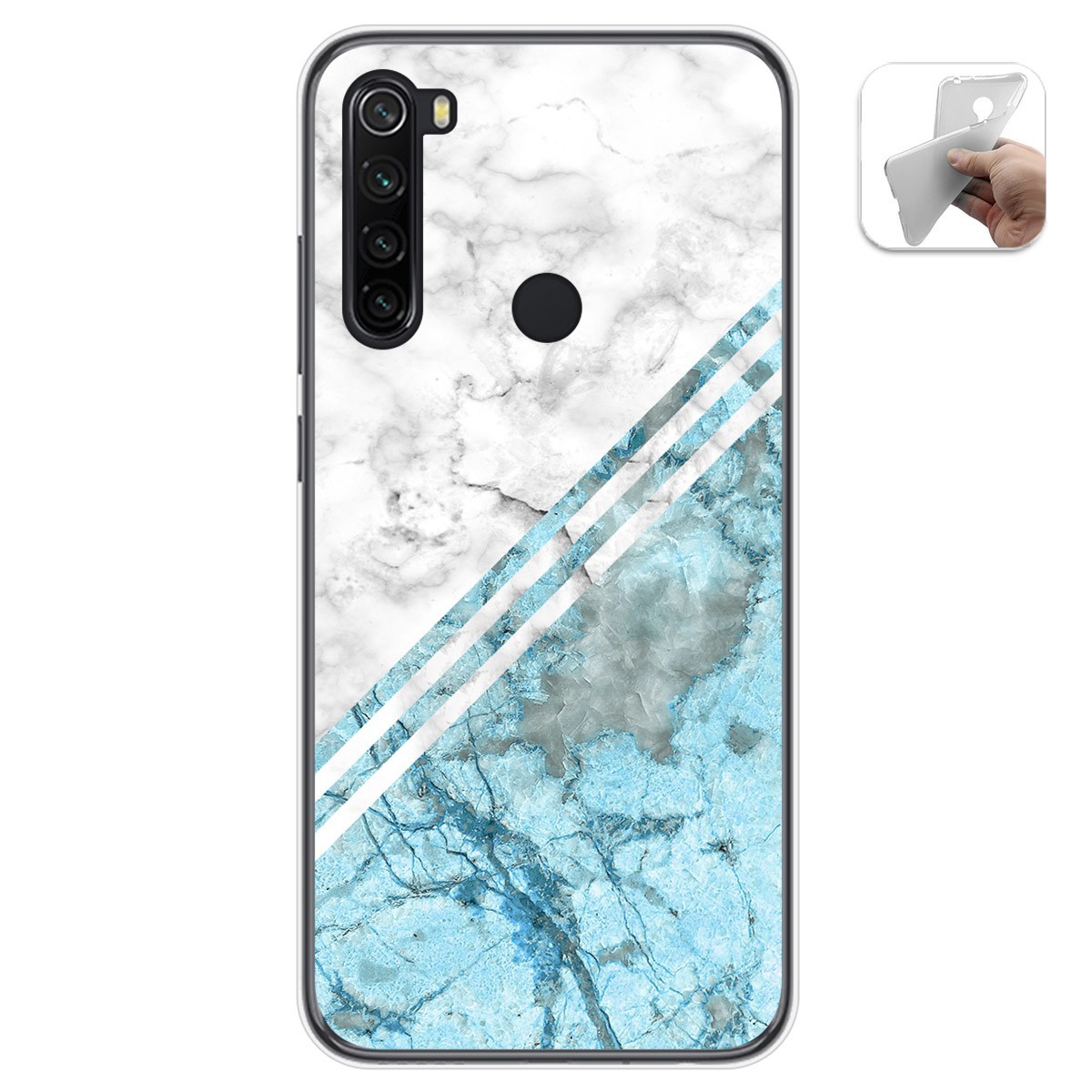Funda Gel Tpu para Xiaomi Redmi Note 8T diseño Mármol 02 Dibujos