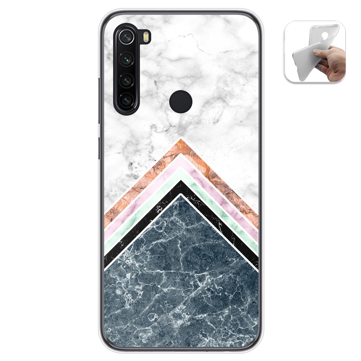Funda Gel Tpu para Xiaomi Redmi Note 8T diseño Mármol 05 Dibujos