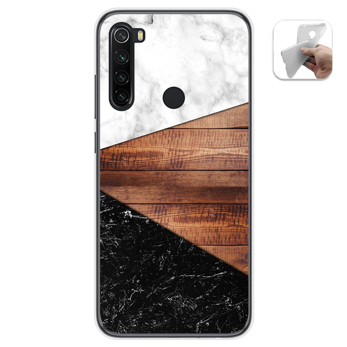 Funda Gel Tpu para Xiaomi Redmi Note 8T diseño Mármol 11 Dibujos