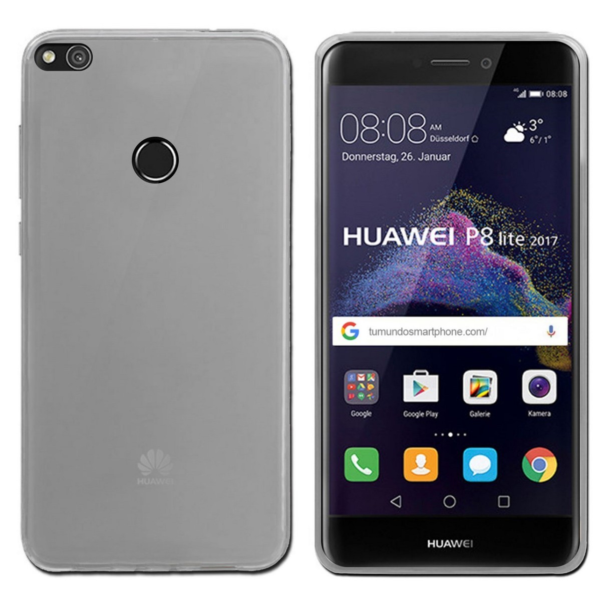 Funda Gel Tpu para Huawei P8 Lite 2017 Color Transparente