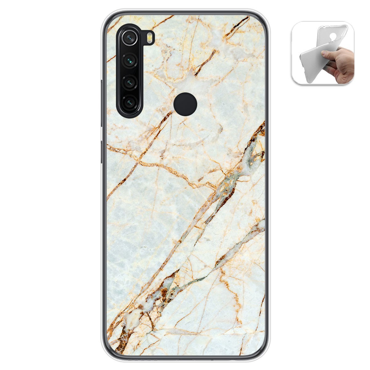 Funda Gel Tpu para Xiaomi Redmi Note 8T diseño Mármol 13 Dibujos