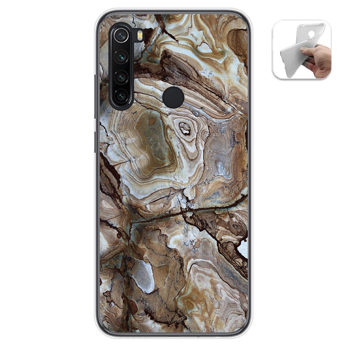 Funda Gel Tpu para Xiaomi Redmi Note 8T diseño Mármol 14 Dibujos
