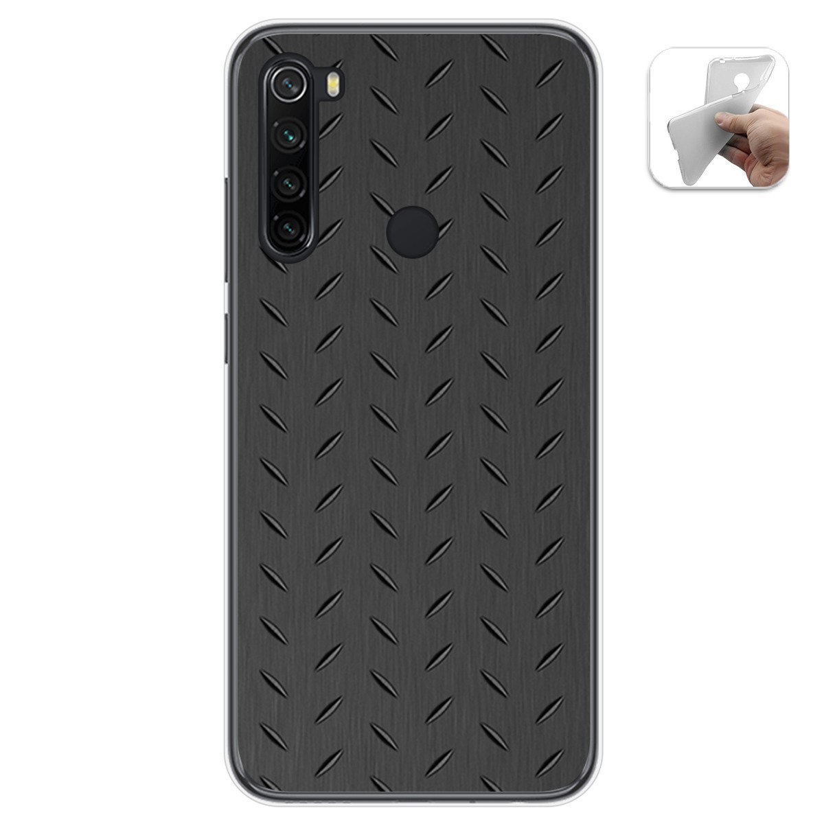 Funda Gel Tpu para Xiaomi Redmi Note 8T diseño Metal Dibujos
