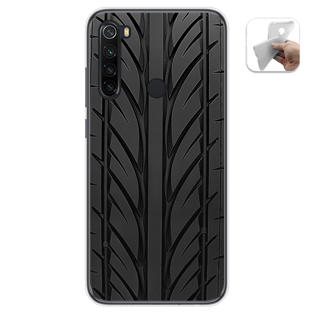 Funda Gel Tpu para Xiaomi Redmi Note 8T diseño Neumatico Dibujos