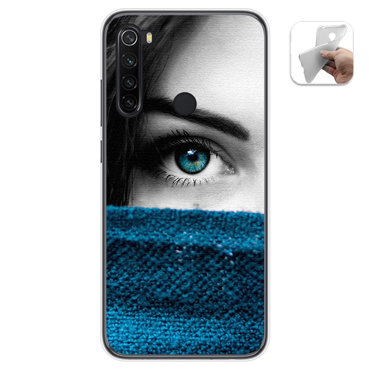 Funda Gel Tpu para Xiaomi Redmi Note 8T diseño Ojo Dibujos