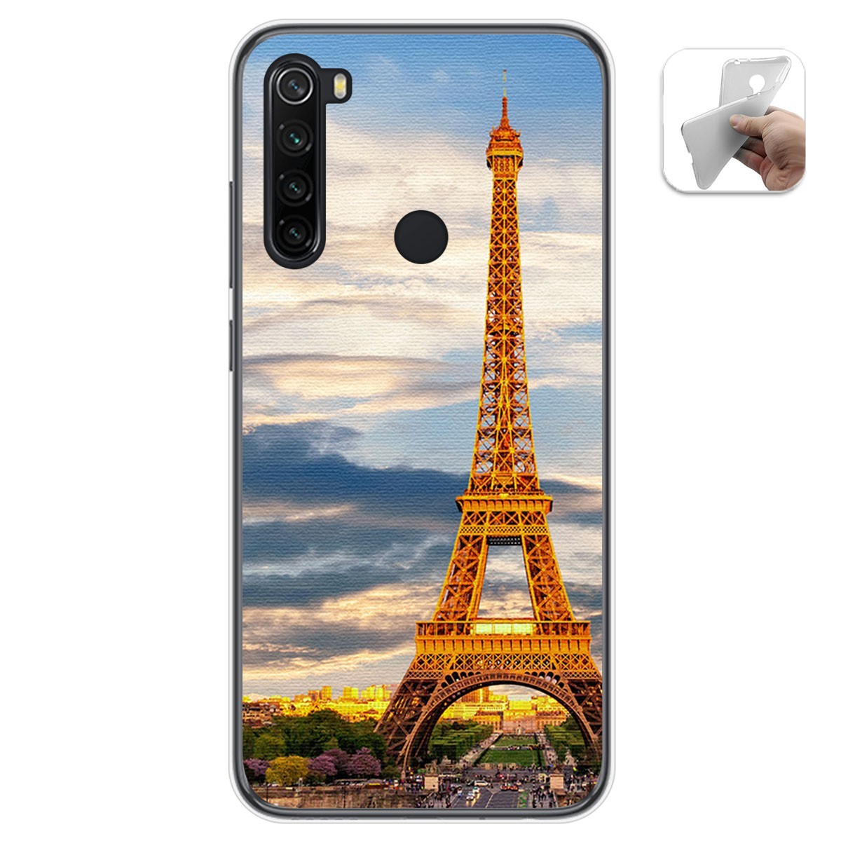 Funda Gel Tpu para Xiaomi Redmi Note 8T diseño Paris Dibujos