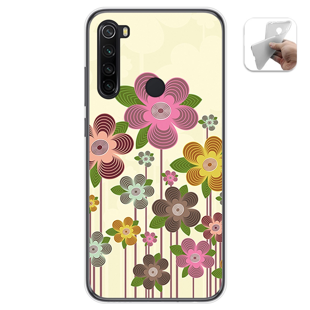 Funda Gel Tpu para Xiaomi Redmi Note 8T diseño Primavera En Flor Dibujos