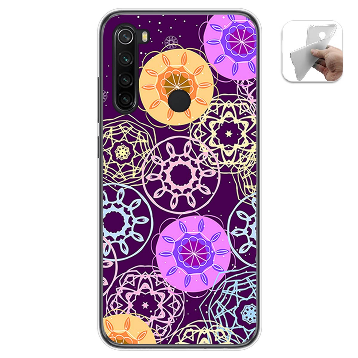 Funda Gel Tpu para Xiaomi Redmi Note 8T diseño Radial Dibujos