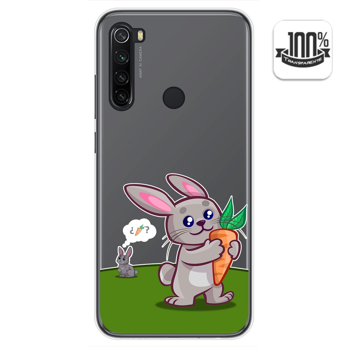 Funda Gel Transparente para Xiaomi Redmi Note 8T diseño Conejo Dibujos