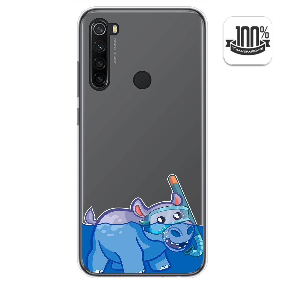 Funda Gel Transparente para Xiaomi Redmi Note 8T diseño Hipo Dibujos