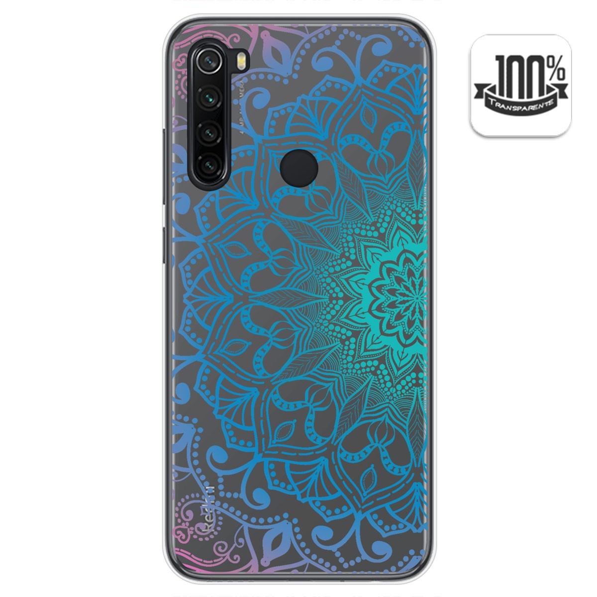 Funda Gel Transparente para Xiaomi Redmi Note 8T diseño Mandala Dibujos