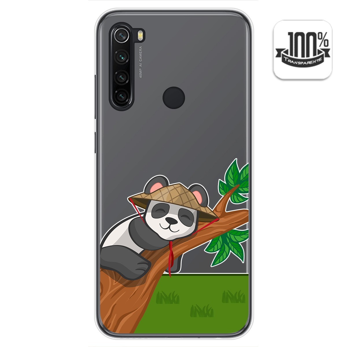 Funda Gel Transparente para Xiaomi Redmi Note 8T diseño Panda Dibujos