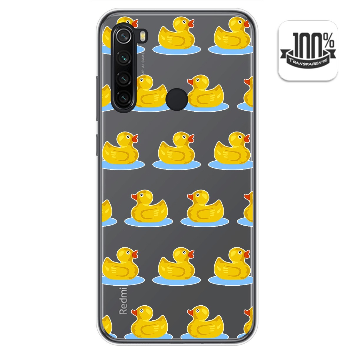 Funda Gel Transparente para Xiaomi Redmi Note 8T diseño Pato Dibujos