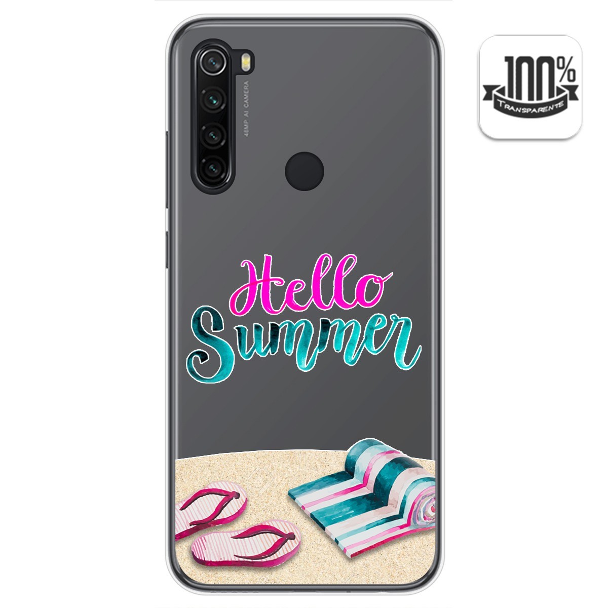 Funda Gel Transparente para Xiaomi Redmi Note 8T diseño Summer Dibujos