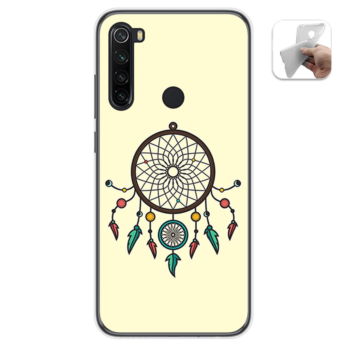 Funda Gel Tpu para Xiaomi Redmi Note 8 (2019/2021) diseño Atrapasueños Dibujos