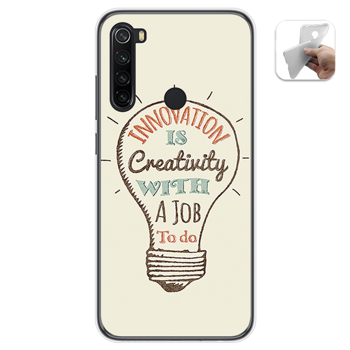 Funda Gel Tpu para Xiaomi Redmi Note 8 (2019/2021) diseño Creativity Dibujos