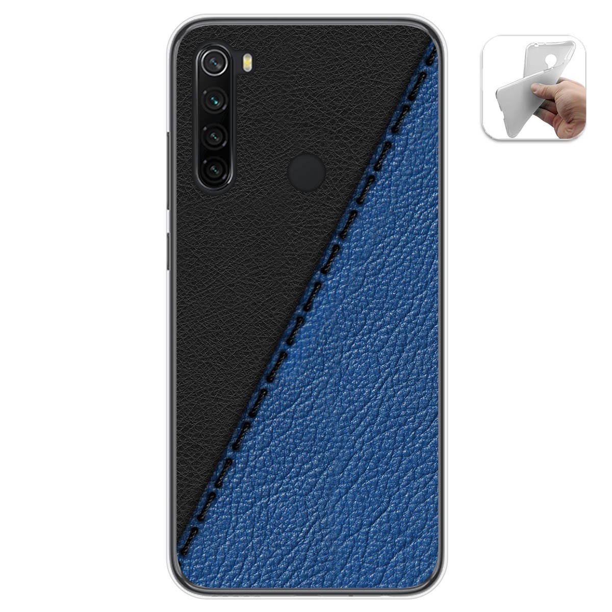 Funda Gel Tpu para Xiaomi Redmi Note 8 (2019/2021) diseño Cuero 02 Dibujos