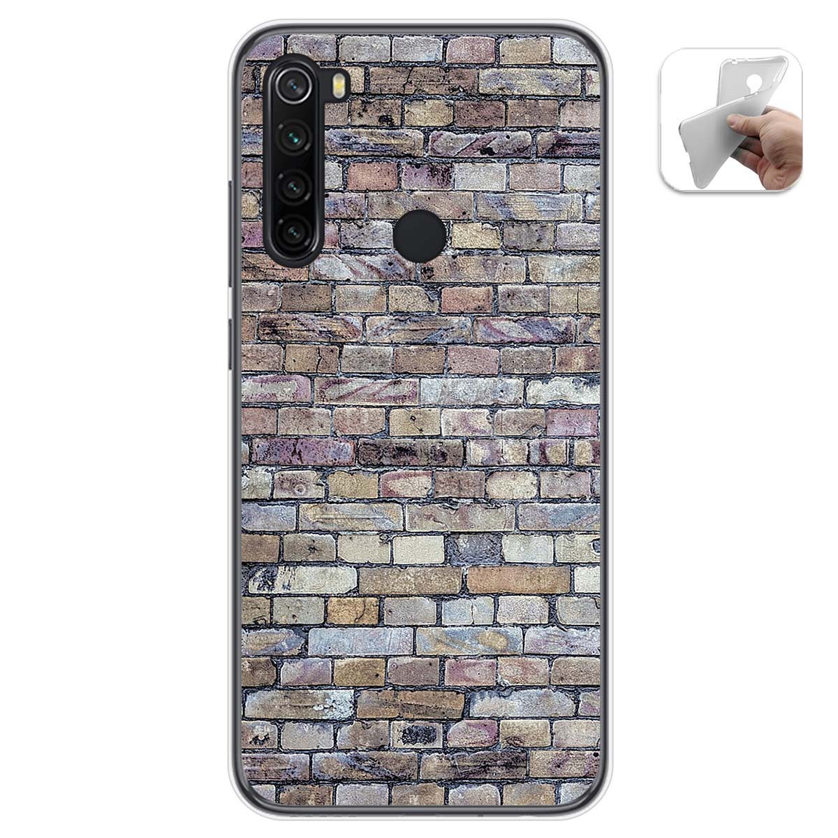 Funda Gel Tpu para Xiaomi Redmi Note 8 (2019/2021) diseño Ladrillo 02 Dibujos