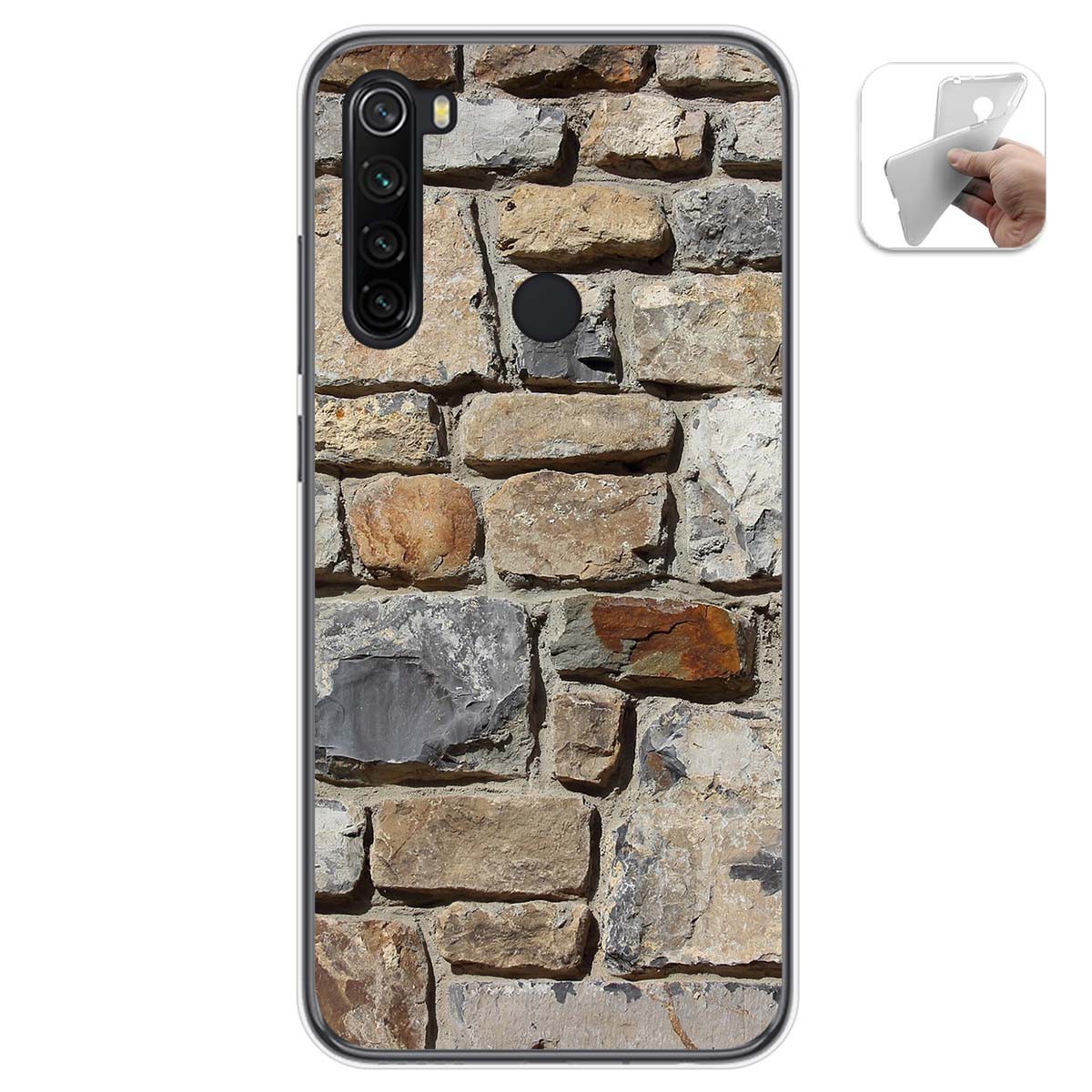 Funda Gel Tpu para Xiaomi Redmi Note 8 (2019/2021) diseño Ladrillo 03 Dibujos