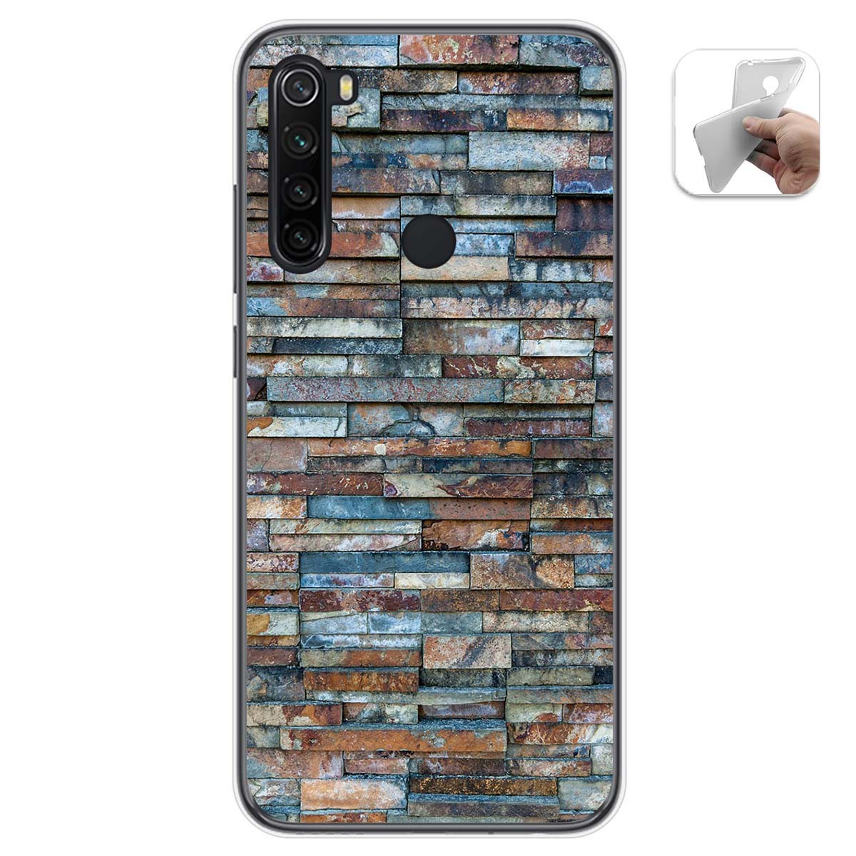 Funda Gel Tpu para Xiaomi Redmi Note 8 (2019/2021) diseño Ladrillo 05 Dibujos