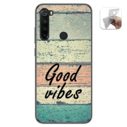 Funda Gel Tpu para Xiaomi Redmi Note 8 (2019/2021) diseño Madera 01 Dibujos