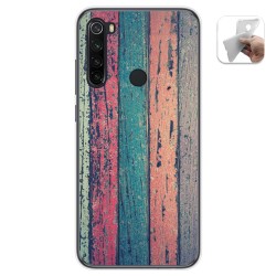 Funda Gel Tpu para Xiaomi Redmi Note 8 (2019/2021) diseño Madera 10 Dibujos