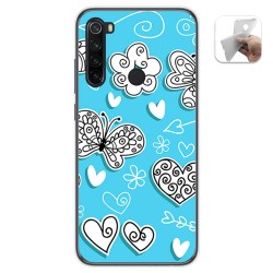Funda Gel Tpu para Xiaomi Redmi Note 8 (2019/2021) diseño Mariposas Dibujos