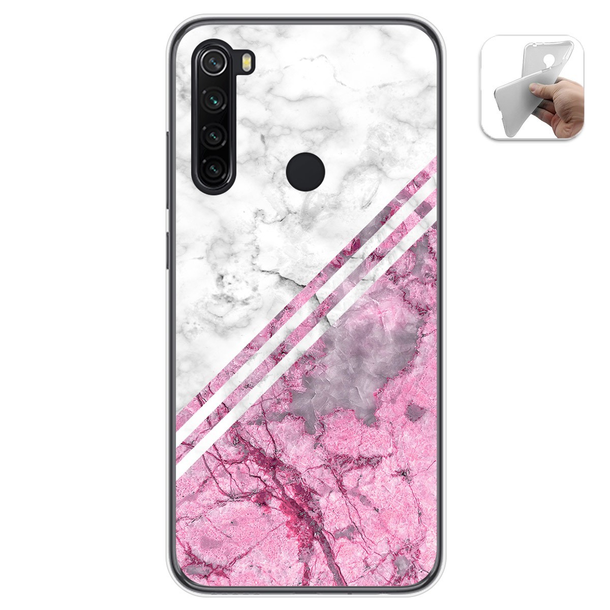 Funda Gel Tpu para Xiaomi Redmi Note 8 (2019/2021) diseño Mármol 03 Dibujos