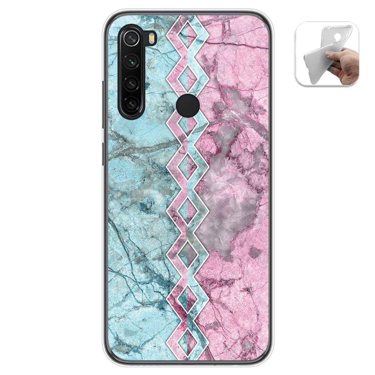 Funda Gel Tpu para Xiaomi Redmi Note 8 (2019/2021) diseño Mármol 08 Dibujos
