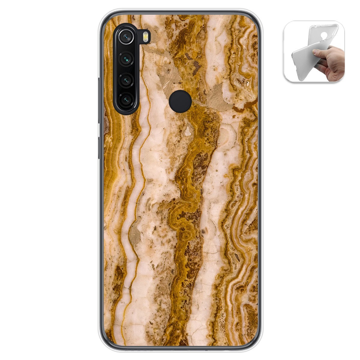 Funda Gel Tpu para Xiaomi Redmi Note 8 (2019/2021) diseño Mármol 10 Dibujos