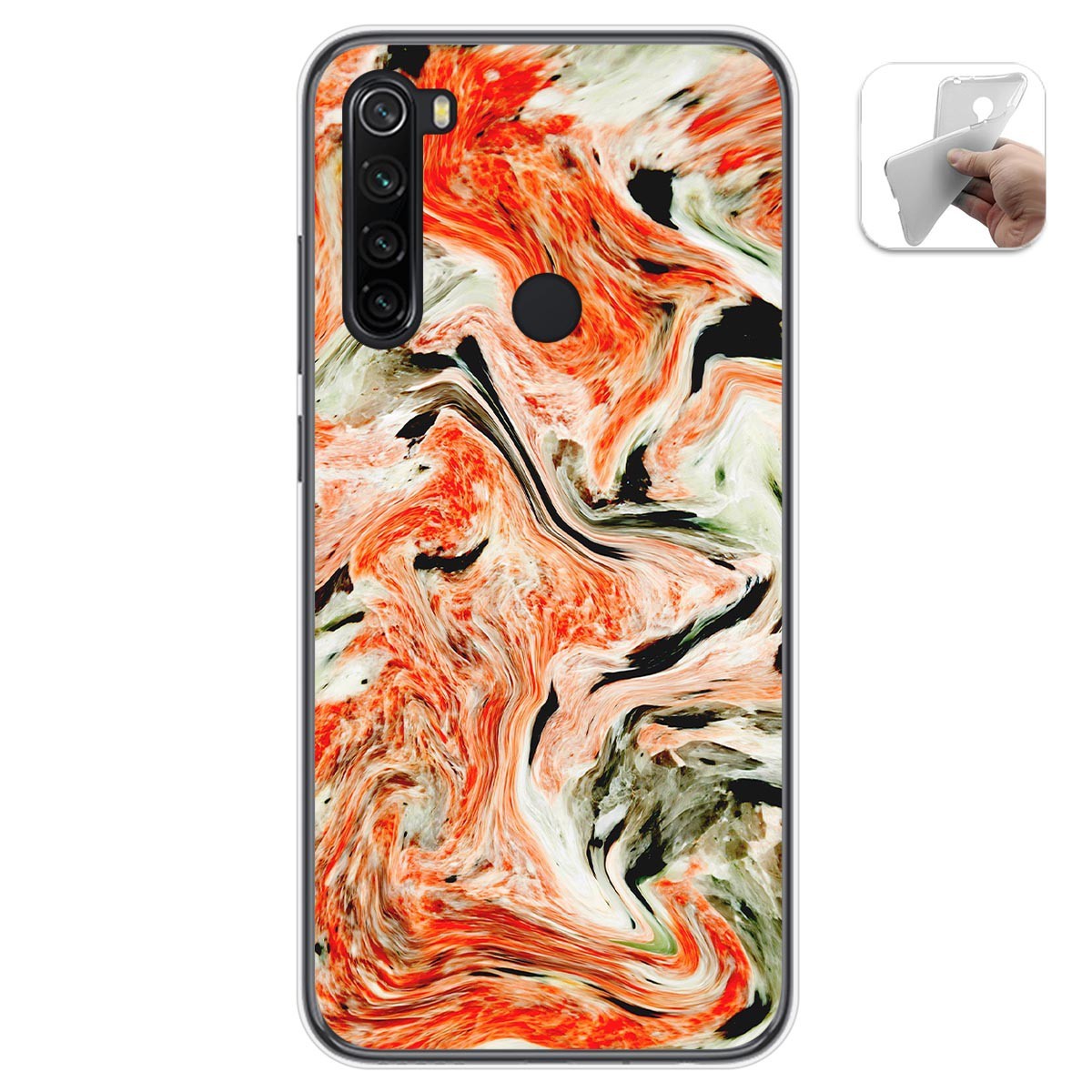 Funda Gel Tpu para Xiaomi Redmi Note 8 (2019/2021) diseño Mármol 12 Dibujos