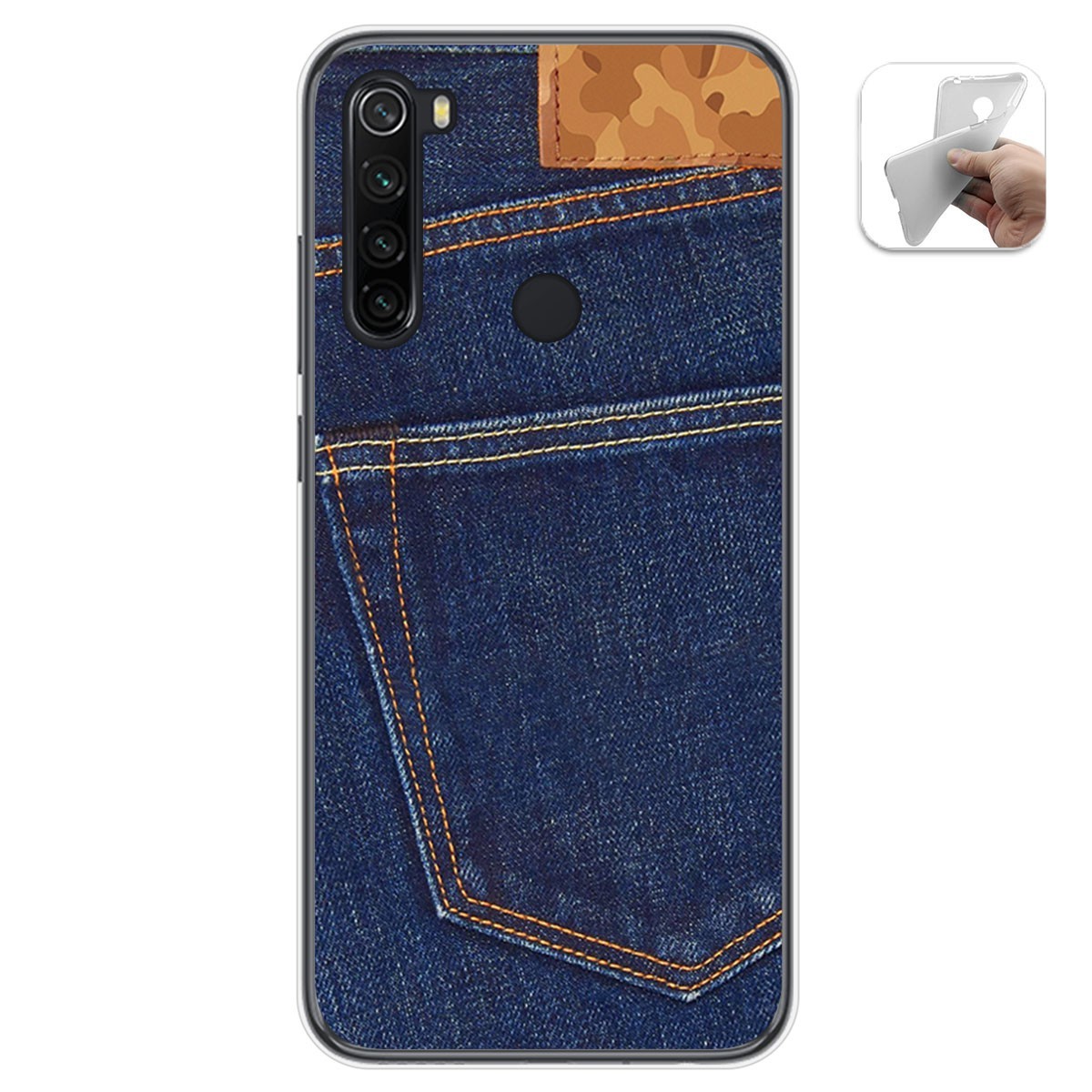 Funda Gel Tpu para Xiaomi Redmi Note 8 (2019/2021) diseño Vaquero Dibujos
