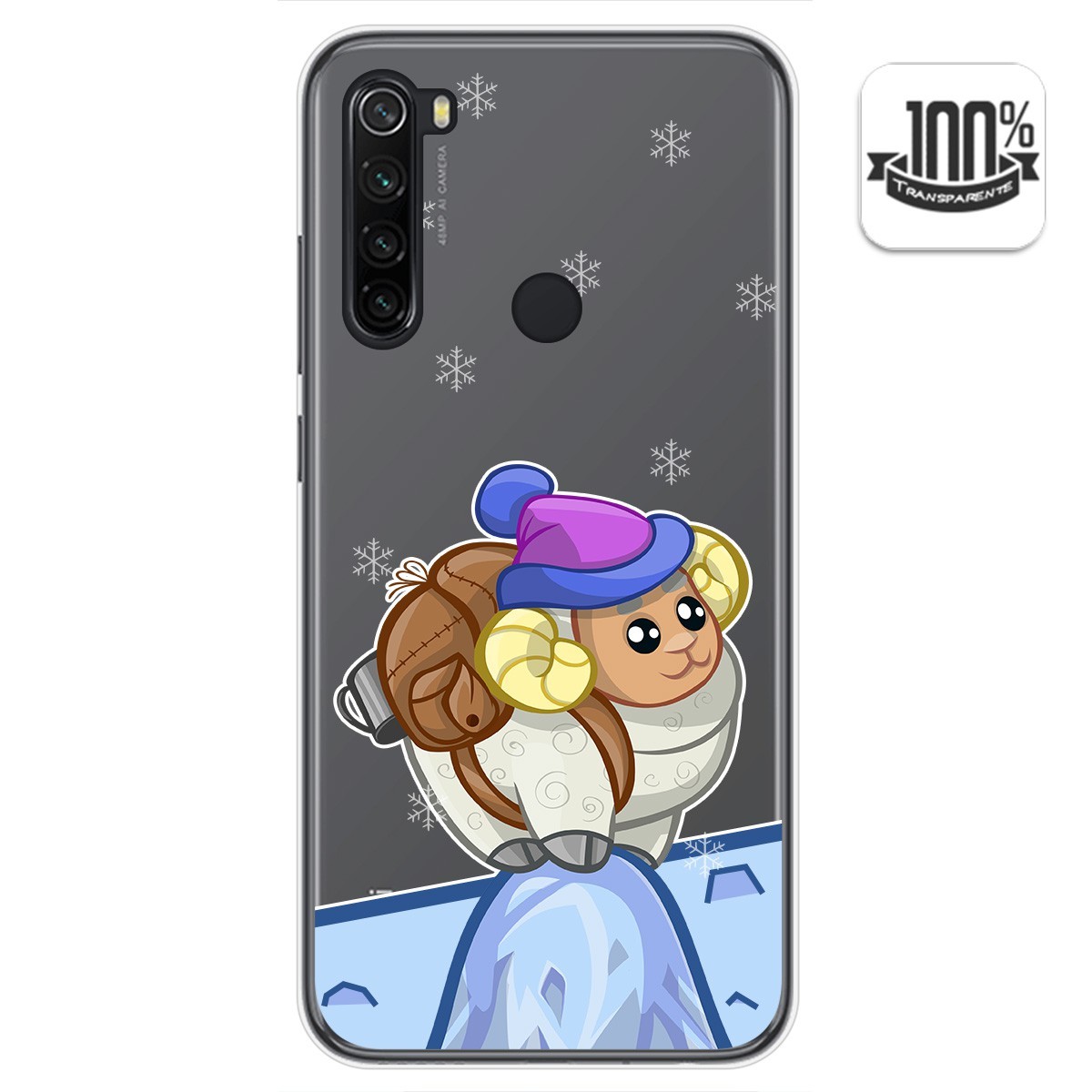 Funda Gel Transparente para Xiaomi Redmi Note 8 (2019/2021) diseño Cabra Dibujos