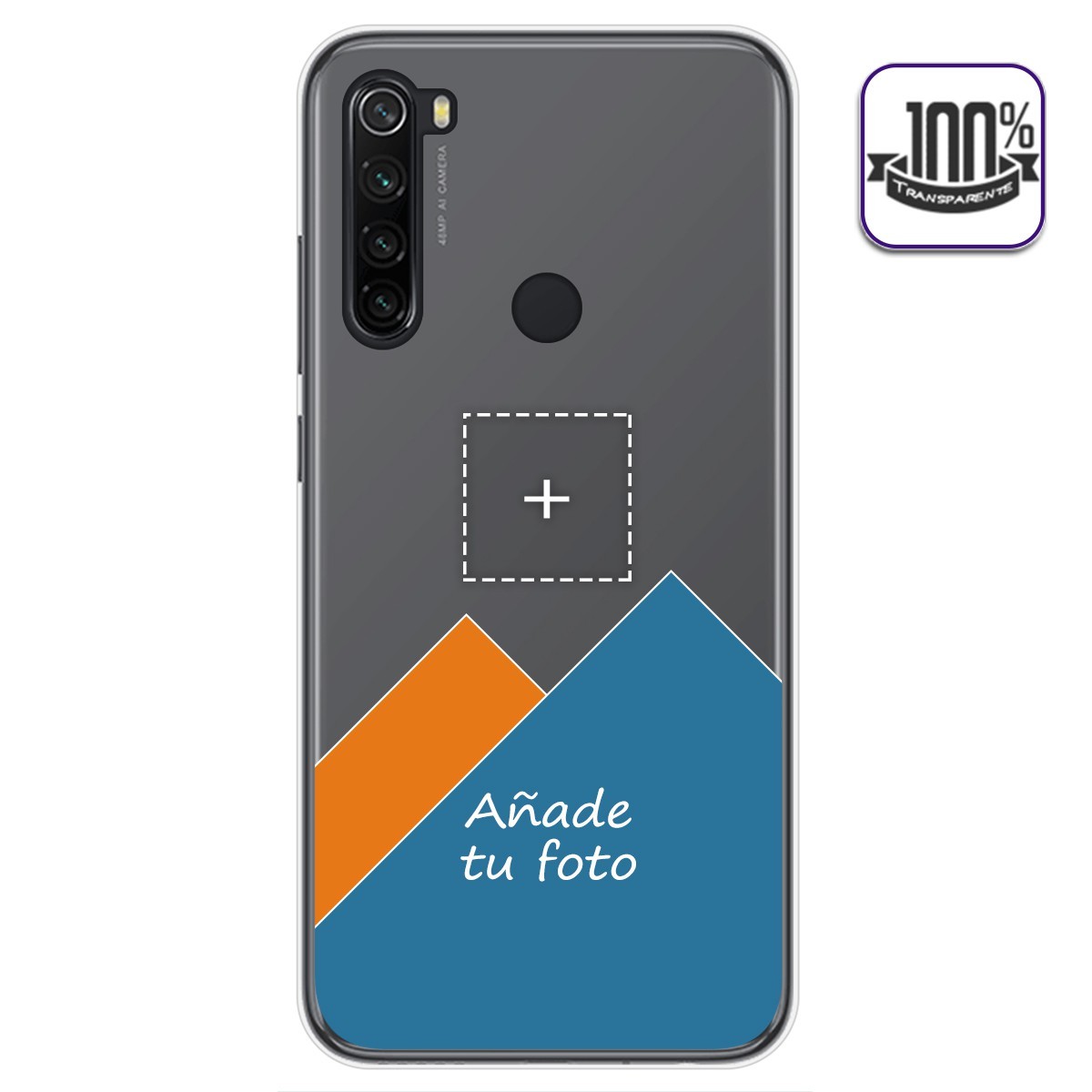 Personaliza tu Funda Gel 100% Transparente con tu Fotografia para Xiaomi Redmi Note 8T dibujo personalizada
