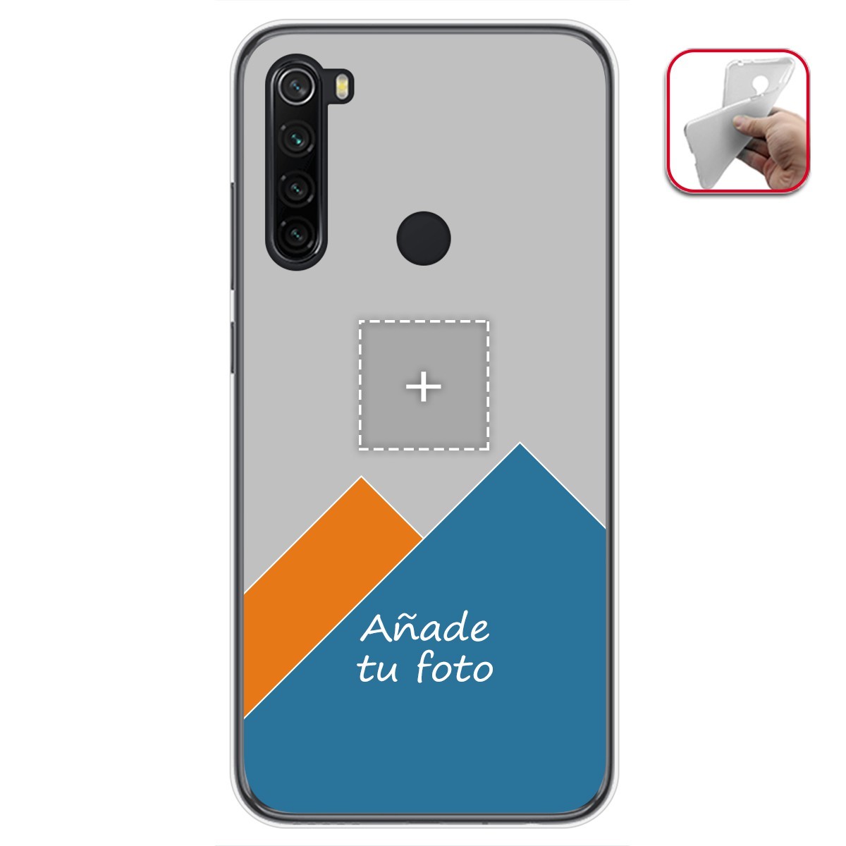 Personaliza tu Funda Gel Mate con tu Fotografia para Xiaomi Redmi Note 8 (2019/2021) dibujo personalizada