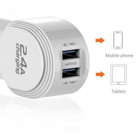 Cargador de Red + Cable Lightning 2,4A Carga Rápida Marca Moxom