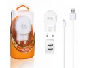 Cargador de Red + Cable Micro USB 2,4A Carga Rápida Marca Moxom